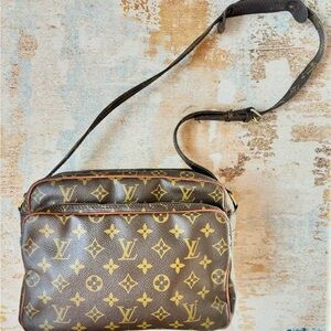 Louis Vuitton Brown and Gold Crossbody Bag